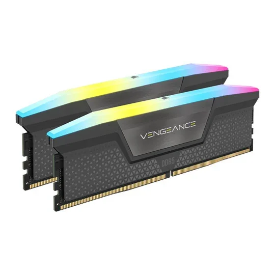 CORSAIR Vengeance RGB Grey 16GB 5600MHz DDR5 Dual Profile Memory Kit, image 1 of 1