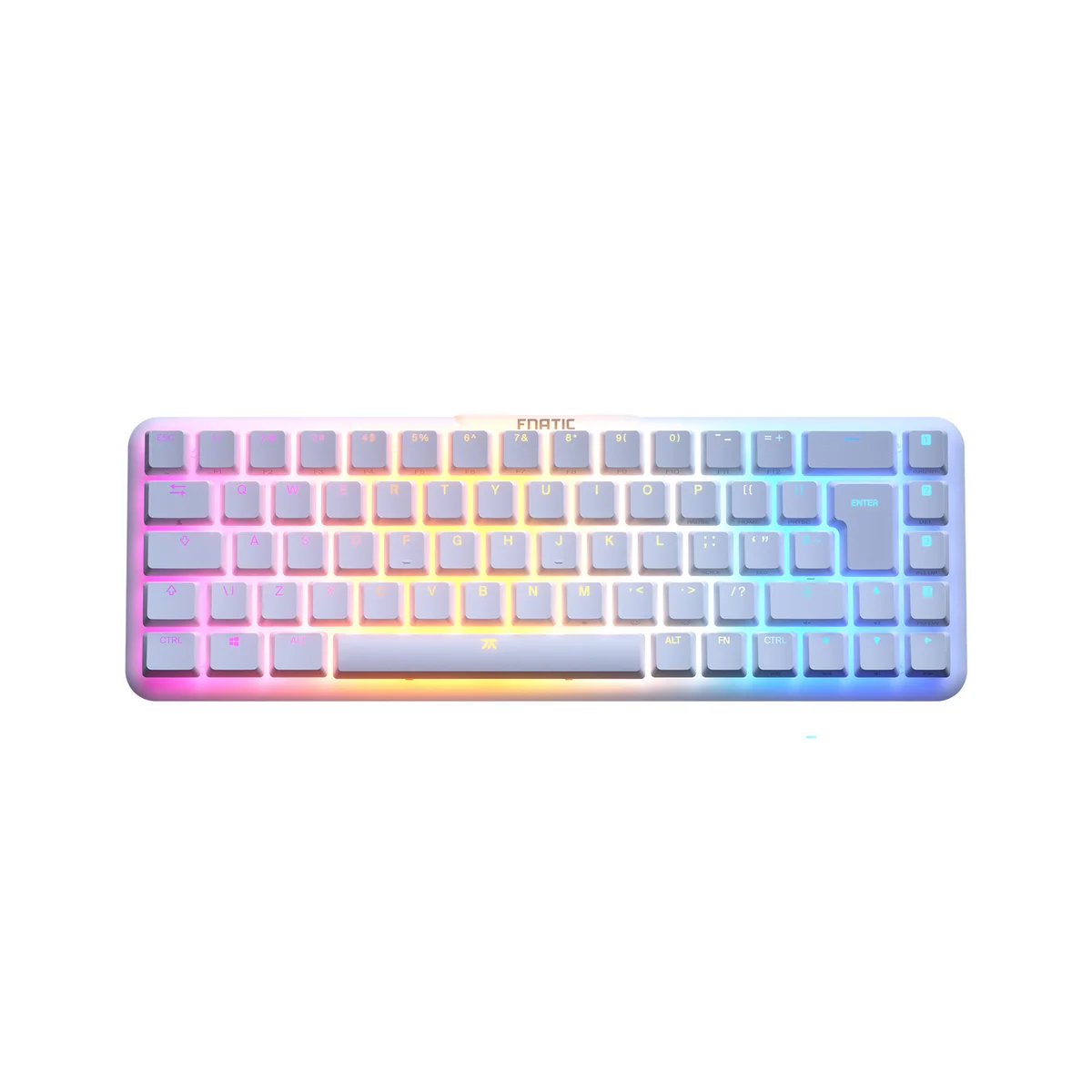 Fnatic STREAK65 PBT Mechanical Gaming Keyboard Fnatic LOW PROFILE SPEED White - UK Layout, image 1 of 1