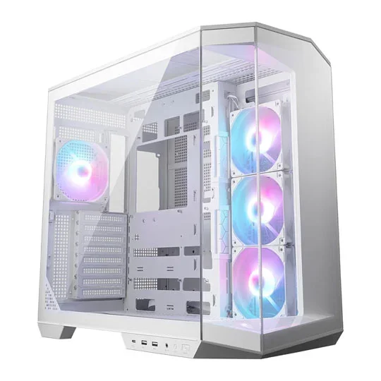 MSI MAG PANO 100R PZ Tempered Glass Midi-ATX Tower Gaming PC Case - White, image 1 of 1