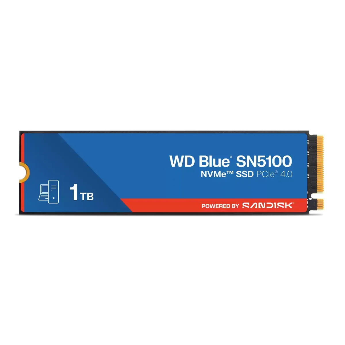 WD Blue SN5100 - SSD - 1 TB - internal - M.2 2280 - PCIe 4.0 (NVMe), image 1 of 1