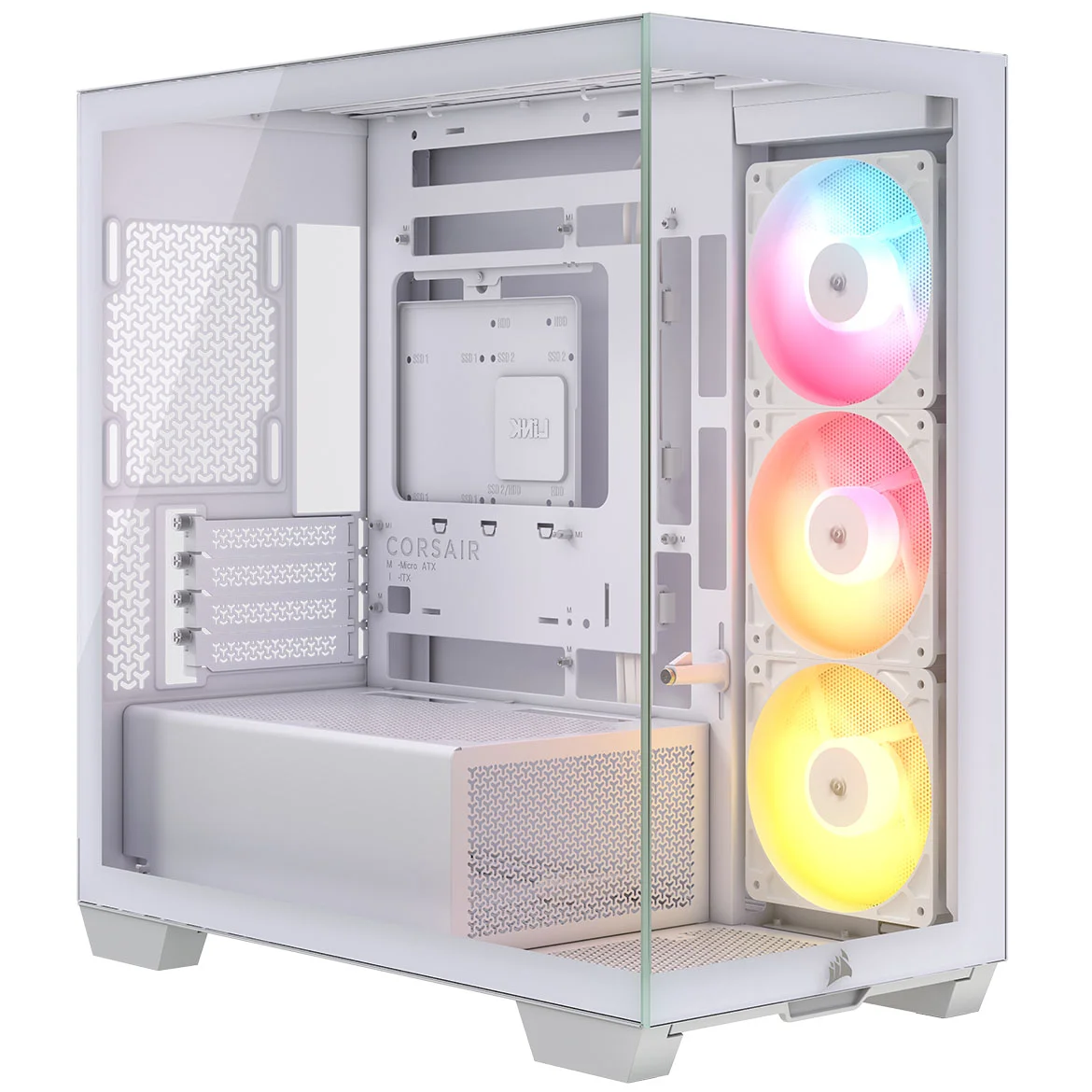 CORSAIR 2800X RS-R ARGB Micro-ATX Gaming PC Case - White - CC-9011348-WW, image 1 of 1