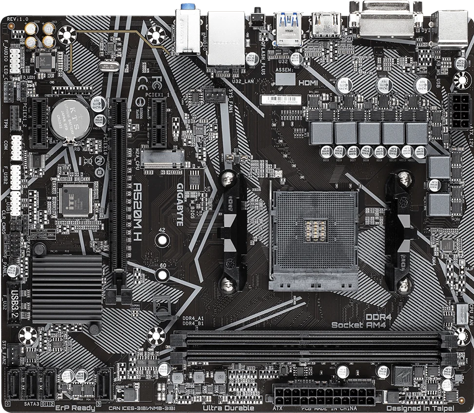 Gigabyte A520M H, image 1 of 1