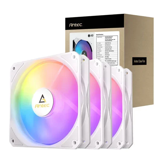 Antec P12 ARGB 120mm PWM Case Fan White 3PK, image 1 of 1