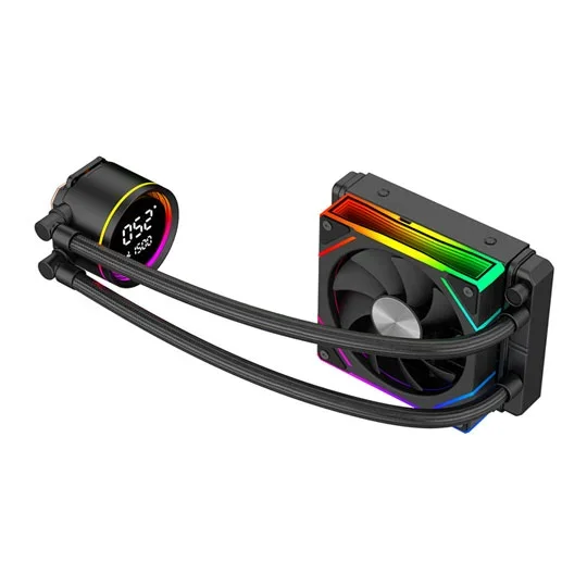 CiT Pro Glacier 120mm Intel / AMD Black CPU Liquid Cooler With Display, image 1 of 1