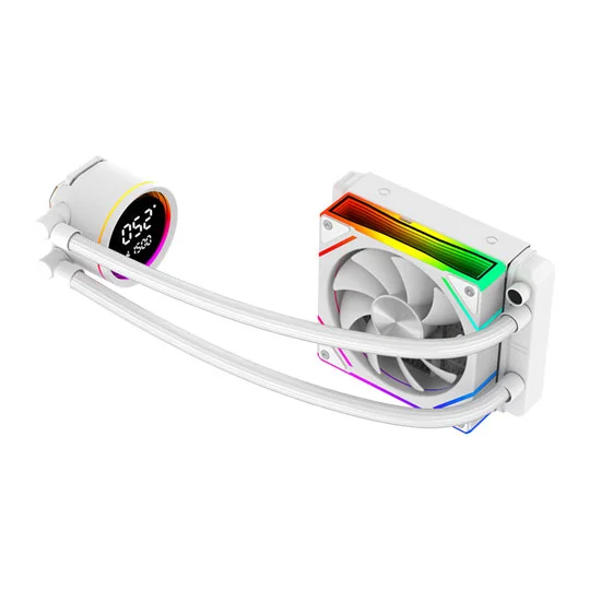 CiT Pro Glacier 120mm Intel / AMD White CPU Liquid Cooler With Display, image 1 of 1