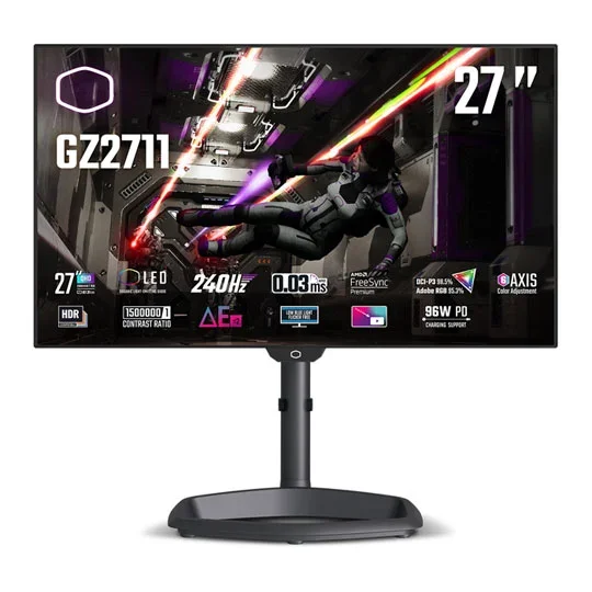 Cooler Master 27" QHD 240Hz Adaptive Sync OLED Gaming Monitor, image 1 of 1