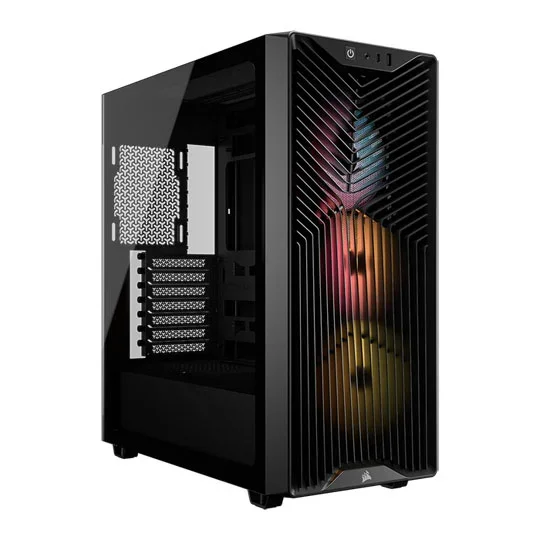 CORSAIR 3200D RS ARGB Black Mid Tower Tempered Glass PC Case, image 1 of 1