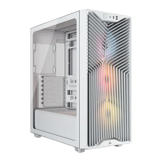CORSAIR 3200D RS ARGB White Mid Tower Tempered Glass PC Case, image 1 of 1
