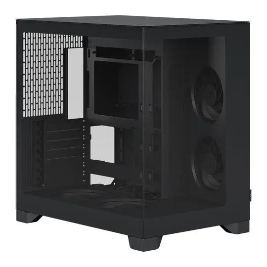 Fractal Pop 2 Vision Black Dual Chamber Mid Tower Tempered Glass PC Case, image 1 of 1