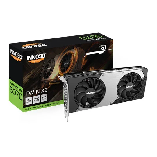 INNO3D NVIDIA GeForce RTX 5070 X2 OC 12GB Blackwell Graphics Card, image 1 of 1