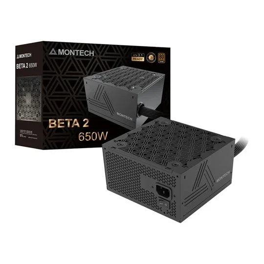 Montech BETA 2 650W 80+ Bronze PCIE 5.1 Wired Power Supply/PSU ATX3.1, image 1 of 1