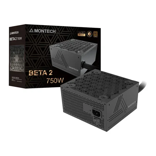 Montech BETA 2 750W 80PLUS Bronze Fully Wired ATX3.1 Power Supply, image 1 of 1