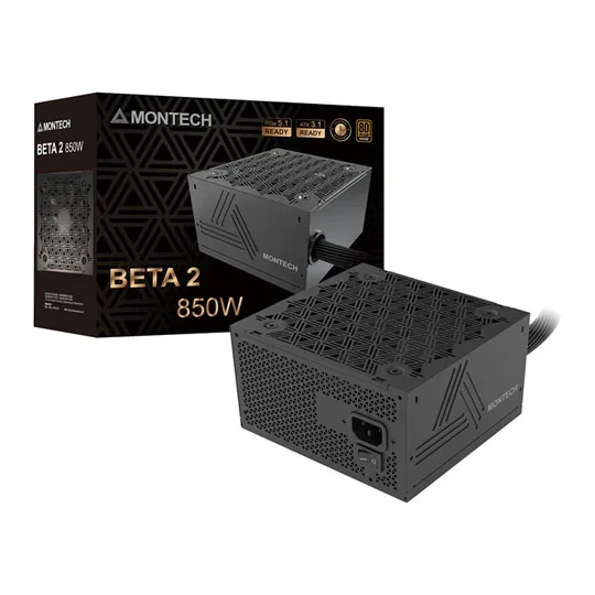 Montech BETA 2 850W 80PLUS Bronze Fully Wired ATX3.1 Power Supply, image 1 of 1
