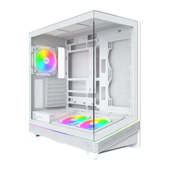 Montech SKY 3 RGB White Mid Tower Tempered Glass PC Case, image 1 of 1