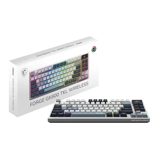 MSI FORGE GK600 TKL Wireless Sky Mechanical Gaming Keyboard, image 1 of 1
