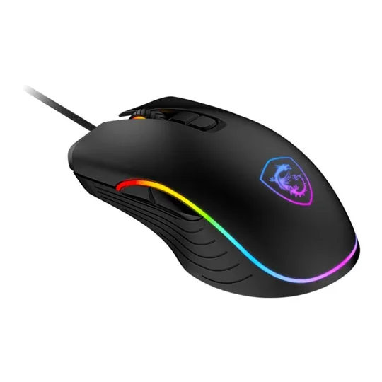 MSI Forge GM300 Wired Black Optical RGB 7200dpi Gaming Mouse, image 1 of 1