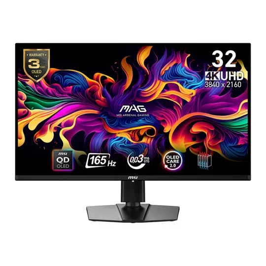MSI MAG 321UP 4K Ultra HD 32" QD-OLED Gaming Monitor - Black, image 1 of 1