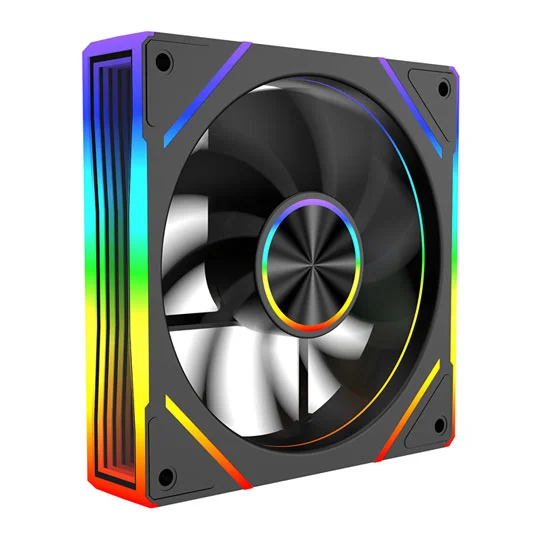 Powercool Aura 120 ARGB PWM Infinity Reverse Black Cooling Fan, image 1 of 1