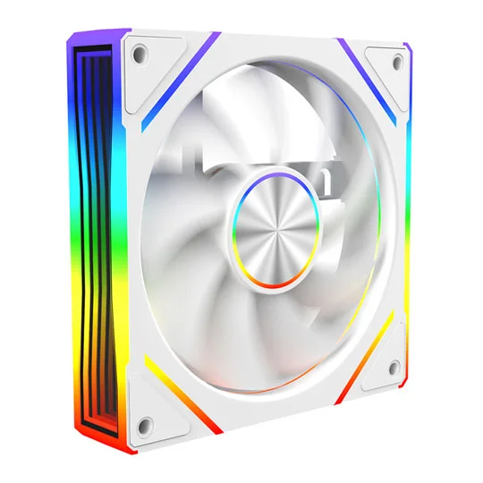 Powercool Aura 120 ARGB PWM Infinity White Cooling Fan, image 1 of 1