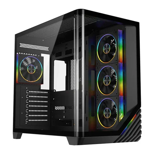Powercool Venus Black Tempered Glass Mid Tower Gaming Case, image 1 of 1