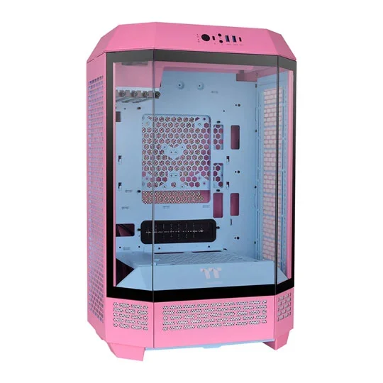 Thermaltake The Tower 300 Bubble Pink Micro-ATX Tempered Glass ARGB Gaming PC Case - CA-1Y4-00SAWN-00, image 1 of 1