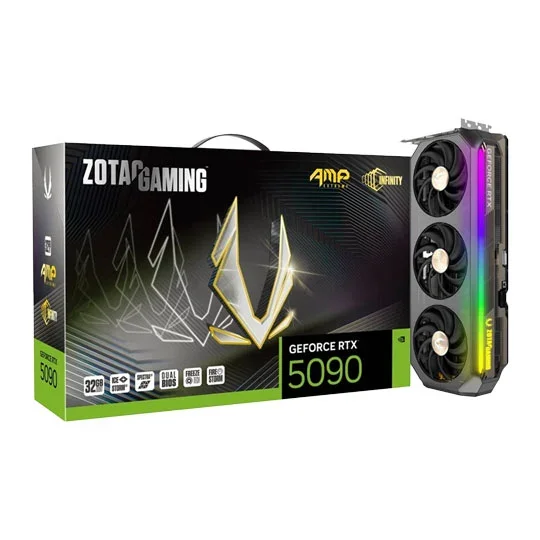 ZOTAC GAMING GeForce RTX 5090 AMP Extreme INFINITY RGB 32GB GDDR7 Graphics Card - ZT-B50900B-10P, image 1 of 1