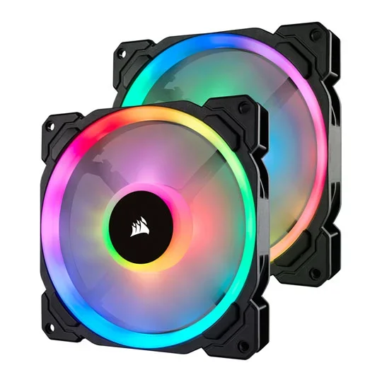 CORSAIR LL Series RGB 140mm PWM Dual Fan Pack, image 1 of 1