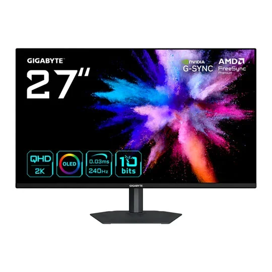 Gigabyte GO27Q24A 27" QHD 240Hz FreeSync Premium HDR10 QD-OLED Gaming Monitor, image 1 of 1