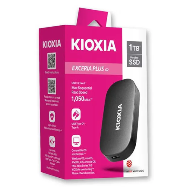 KIOXIA EXCERIA PLUS G2 1TB Portable SSD, image 1 of 1