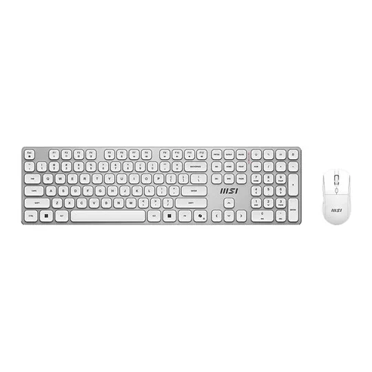 MSI FORGE K210 Wireless White UK Keyboard & Mouse Combo, image 1 of 1