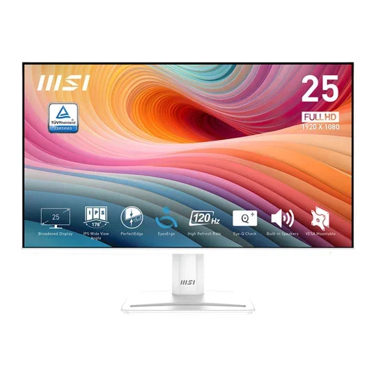 MSI PRO MP251W E2 Full HD 25" LED Monitor - White, image 1 of 1