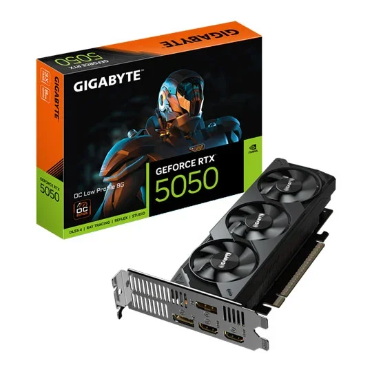Gigabyte GeForce RTX 5050 OC Low Profile 8GB GDDR6 Graphics Card - GV-N5050OC-8GL, image 1 of 1