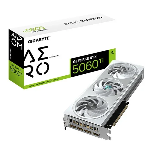 Gigabyte GeForce RTX 5060 Ti AERO OC 8GB Graphics Card - GV-N506TAERO OC-8GD, image 1 of 1