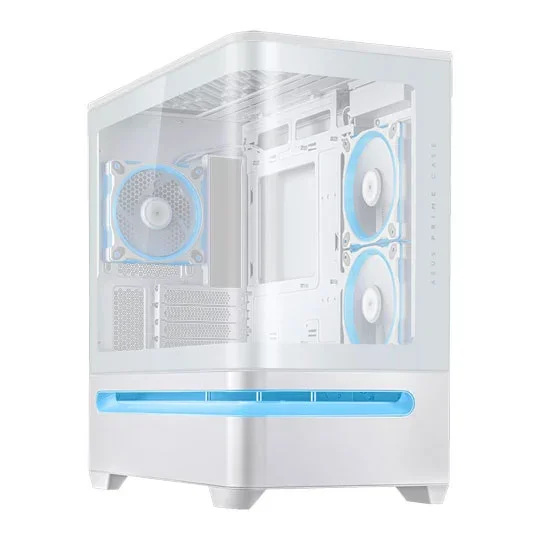 ASUS PRIME AP202 Tempered Glass ARGB Floating Air Panoramic Gaming Case - WHITE - 90DC00P3-B19000, image 1 of 1
