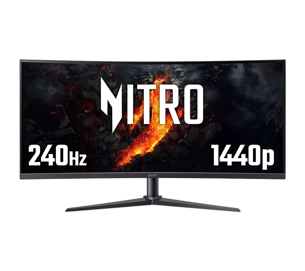 ACER Nitro XZ34CURW0 Ultra Wide Quad HD 34" Curved VA LCD Gaming Monitor - Black, image 1 of 1