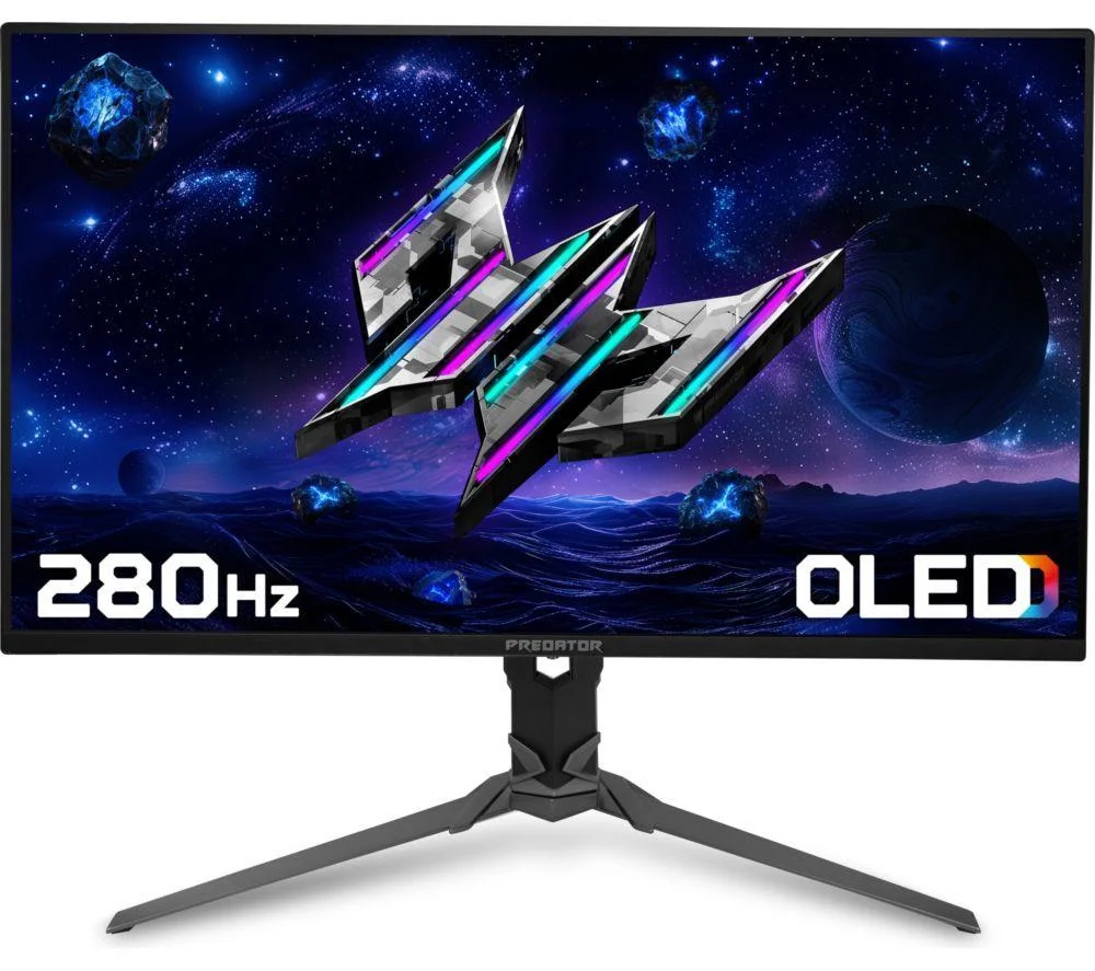 Acer Predator X27 X1 27" QD-OLED 4K UHD 280 Hz 0.03ms Quantum Dot Height Adjustable Gaming Monitor with Speakers, image 1 of 1