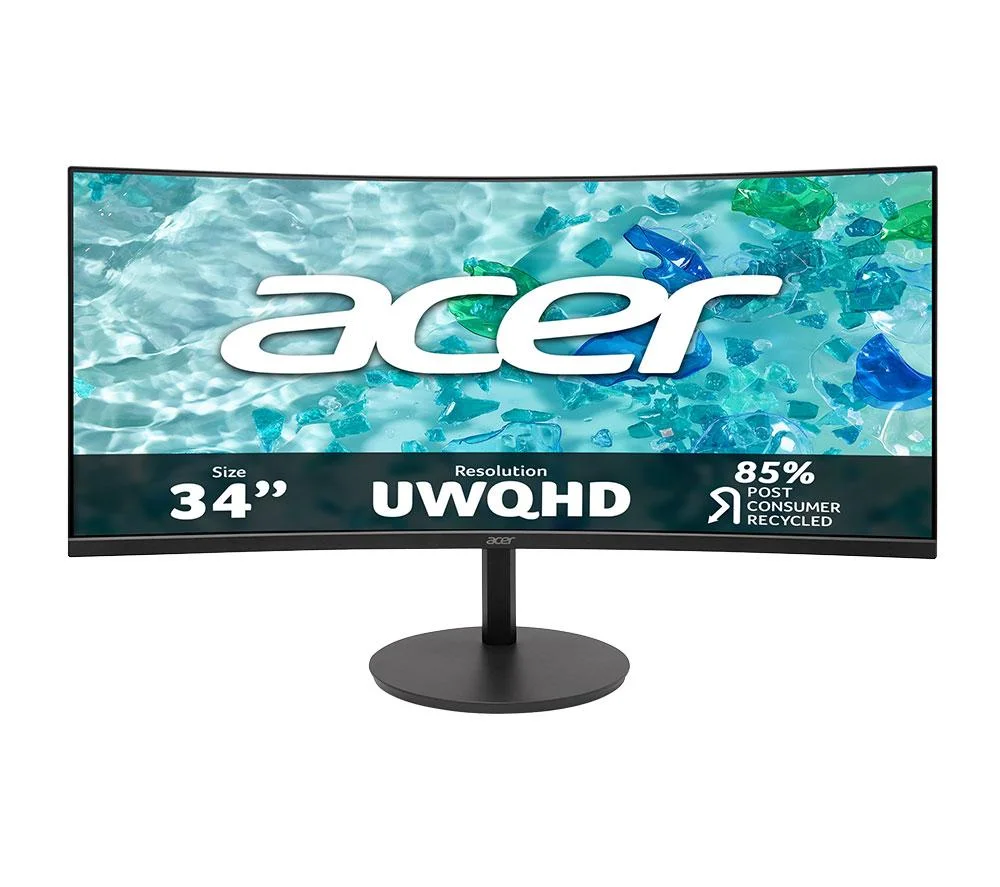 ACER Vero CB342CURJ0 Wide Quad HD 34" Curved VA LCD Monitor - Black, image 1 of 1