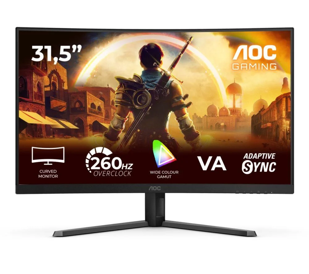 AOC C32G42ZE Full HD 32" Curved VA Gaming Monitor - Black, Black,Red, image 1 of 1