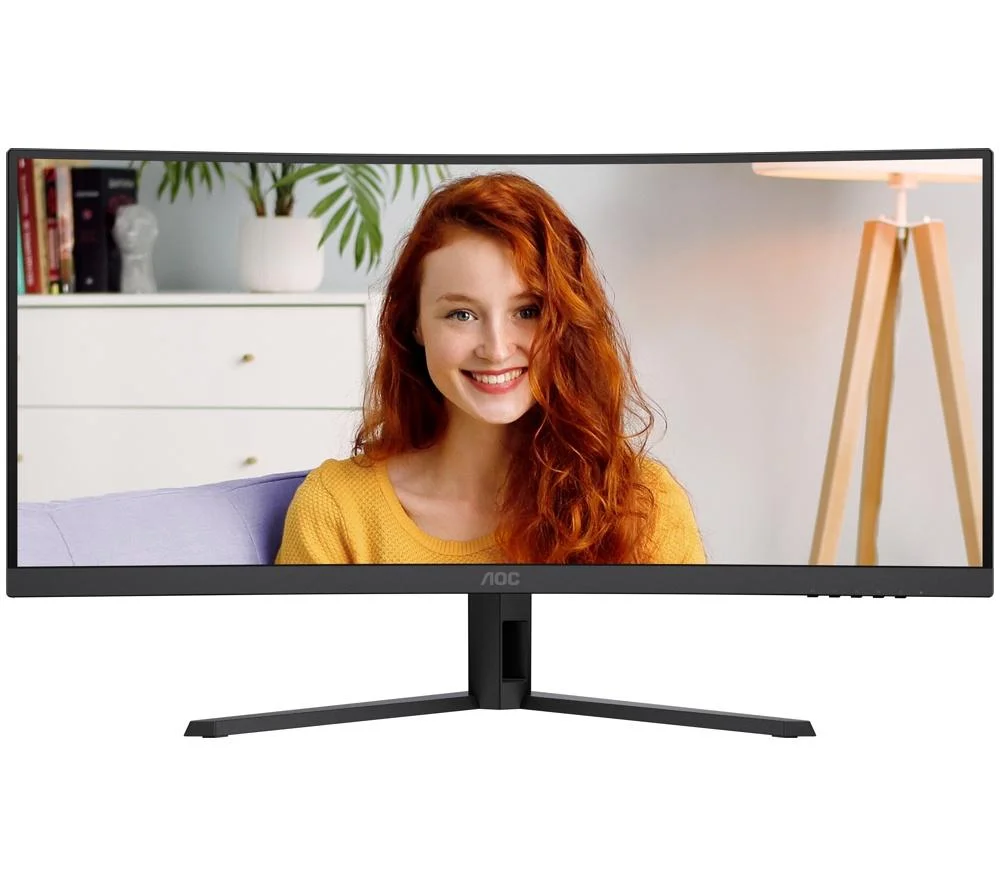 AOC CU34B3E Wide Quad HD 34" Curved VA WLED Monitor - Black, image 1 of 1