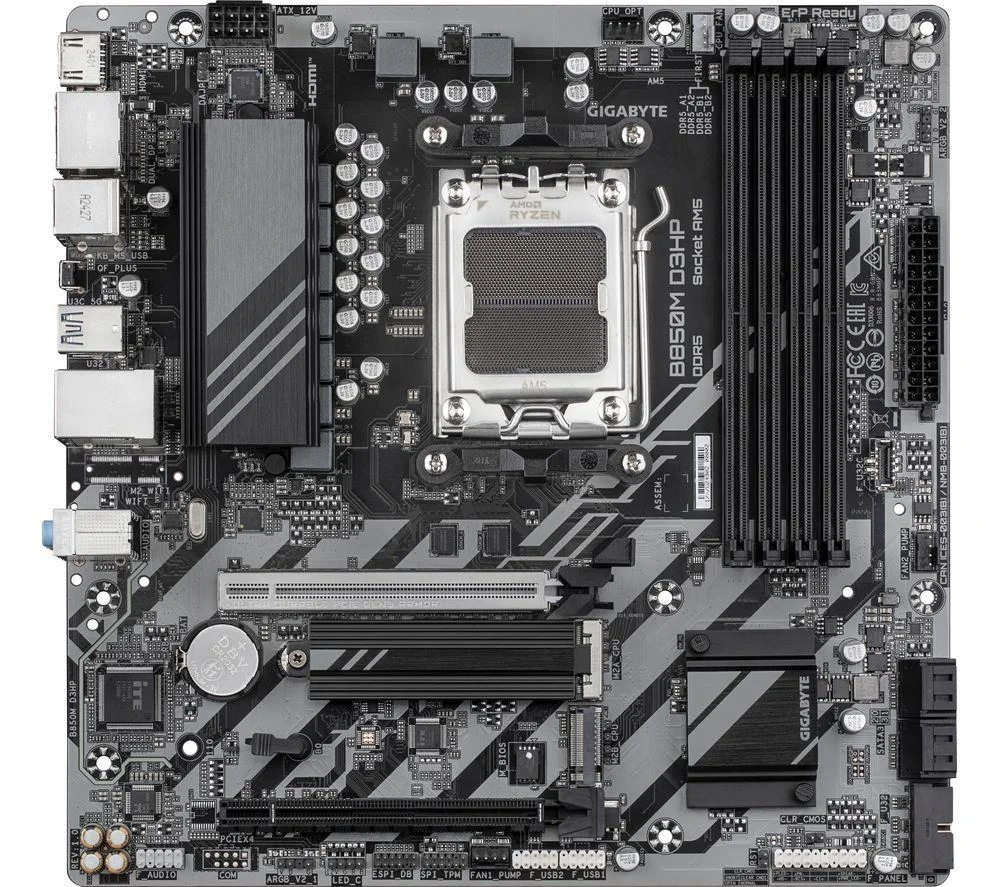 Gigabyte B850M D3HP AMD Ryzen AM5 DDR5 mATX Motherboard, image 1 of 1