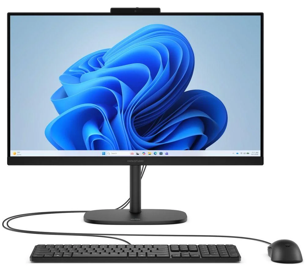 HP OmniStudio 24-cv0004na 23.8" All-in-One PC - AMD Ryzen 5, 256 GB SSD, Black, image 1 of 1