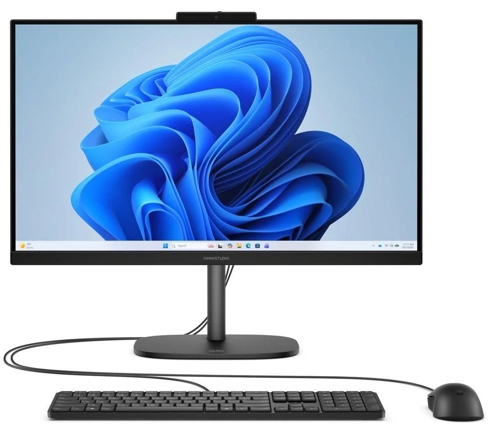 HP OmniStudio 24-cw0010na 23.8" All-in-One PC - AMD Ryzen AI 7, 512 GB SSD, Black, image 1 of 1