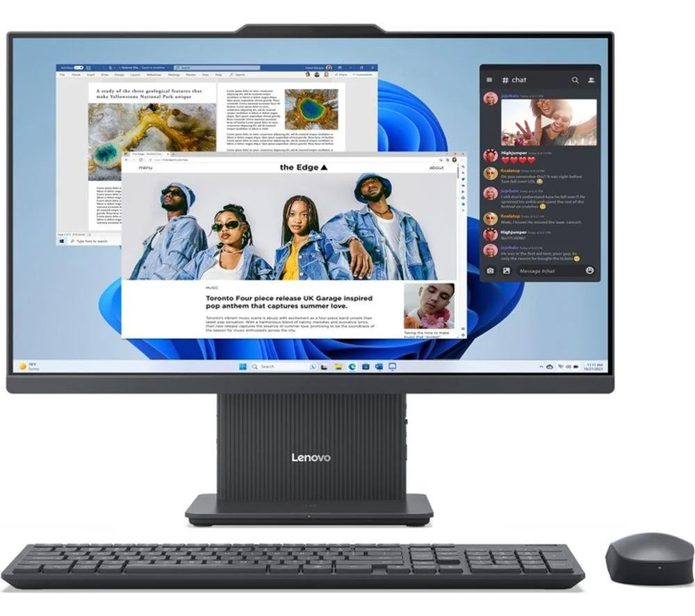 LENOVO AIO 23.8" All-in-One PC - AMD Ryzen 5, 512 GB SSD, Luna Grey, Silver/Grey, image 1 of 1