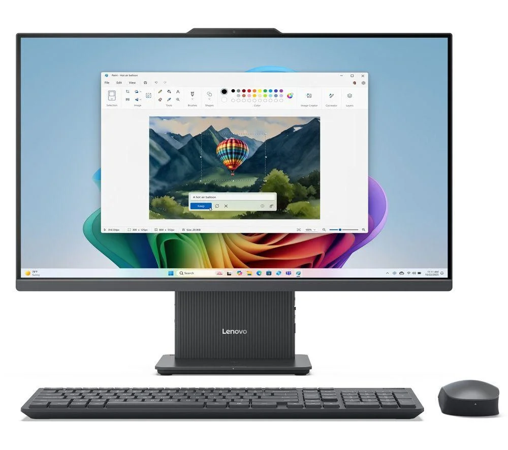LENOVO IdeaCentre AIO 27" All-in-One PC – AMD Ryzen 5, 1 TB SSD, Luna Grey, Silver/Grey, image 1 of 1