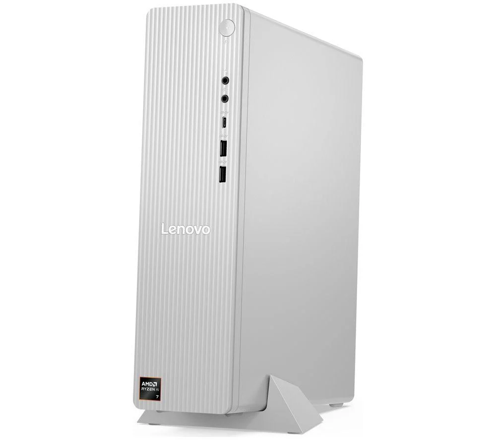 LENOVO IdeaCentre Tower Desktop PC - AMD Ryzen 7, 512 GB SSD, Grey, Silver/Grey, image 1 of 1