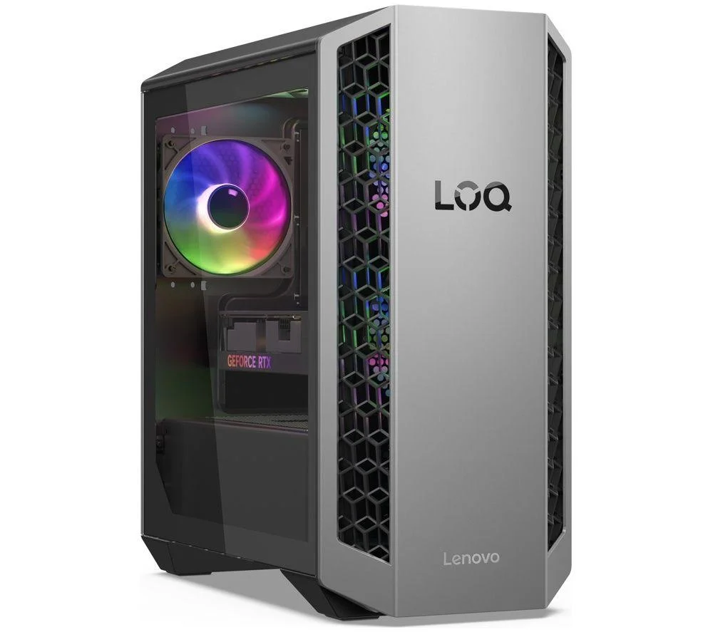 LENOVO LOQ Gaming PC - AMD Ryzen 7, RTX 5050, 1 TB SSD, Black,Silver/Grey, image 1 of 1