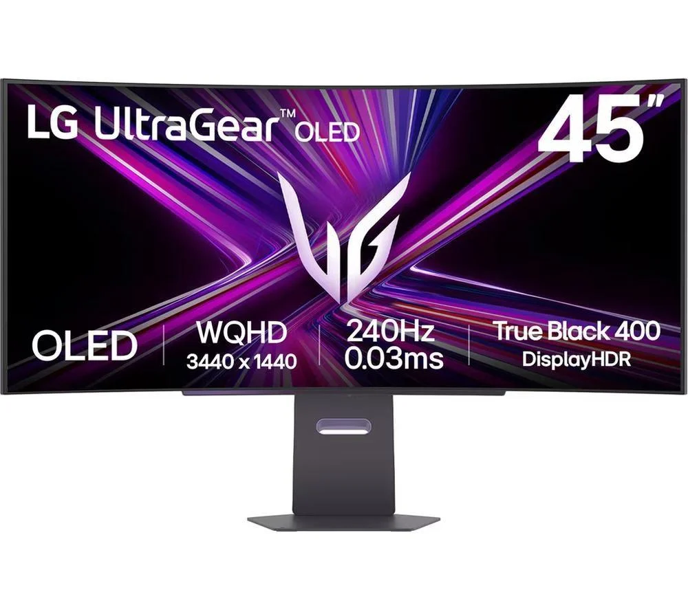 LG 45" 45GX900A-B WQHD 240Hz OLED FreeSync Premium Curved Gaming Monitor, image 1 of 1