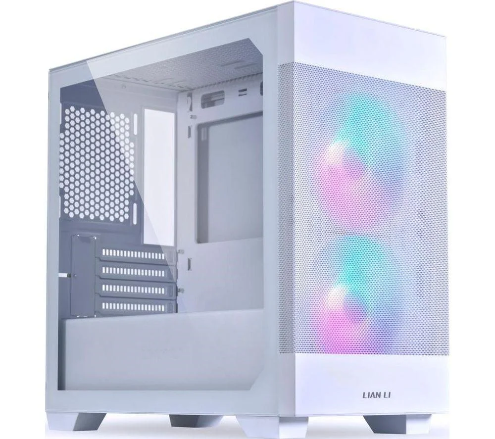 LIAN-LI Lancool 205M Mesh RGB Mini-Tower Micro-ATX PC Case - Snow, White,Silver/Grey, image 1 of 1