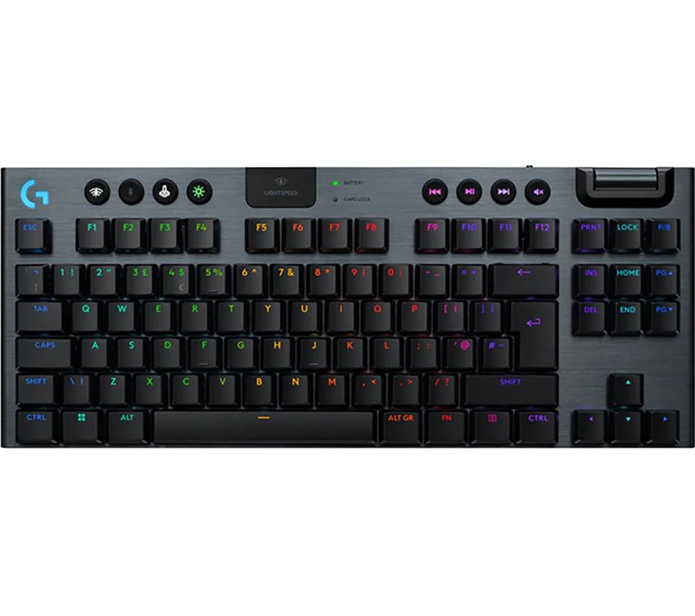 LOGITECH G915 X LIGHTSPEED TKL Wireless Mechanical Gaming Keyboard - Tactile Black, Black, image 1 of 1
