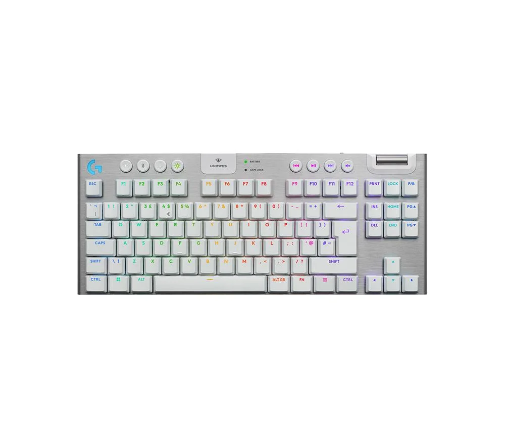 LOGITECH G915 X Lightspeed TKL Wireless Mechanical Gaming Keyboard - Tactile White, White, image 1 of 1